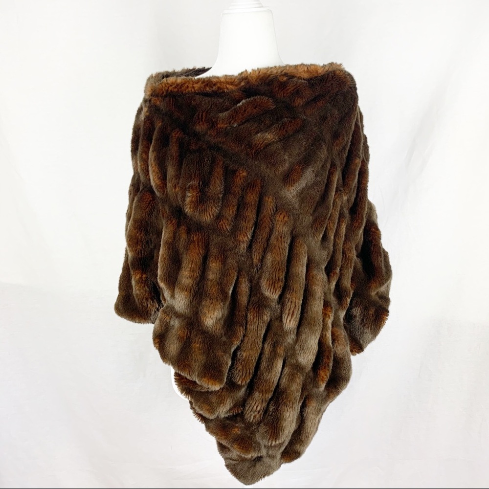Faux Fur, Machine Washable “Mink” Poncho